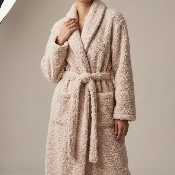 Pottery Barn Other - Pottery Barn Sherpa TEDDY BEAR ROBE beige M